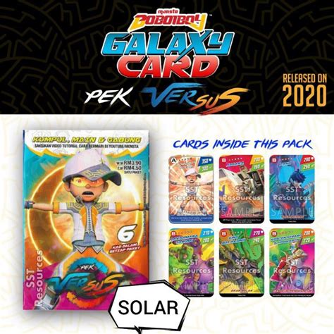 KIDZONE BoBoiBoy Galaxy Card : Pek Versus (1 pack: 6 cards).